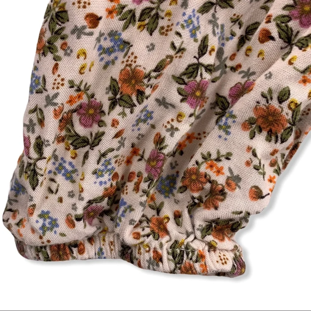 Zara floral button front loose fit blouse 13/14‎